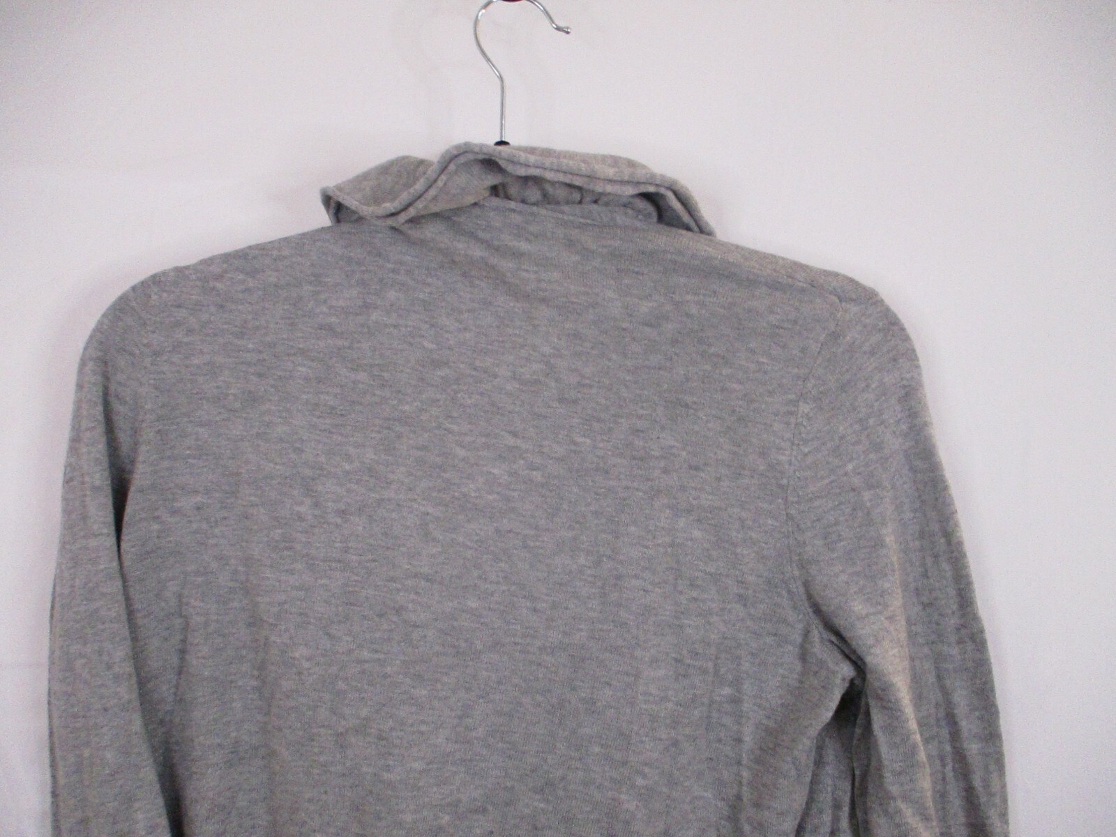 BCBGeneration Large Ruffled Front Cardigan Gray w… - image 7