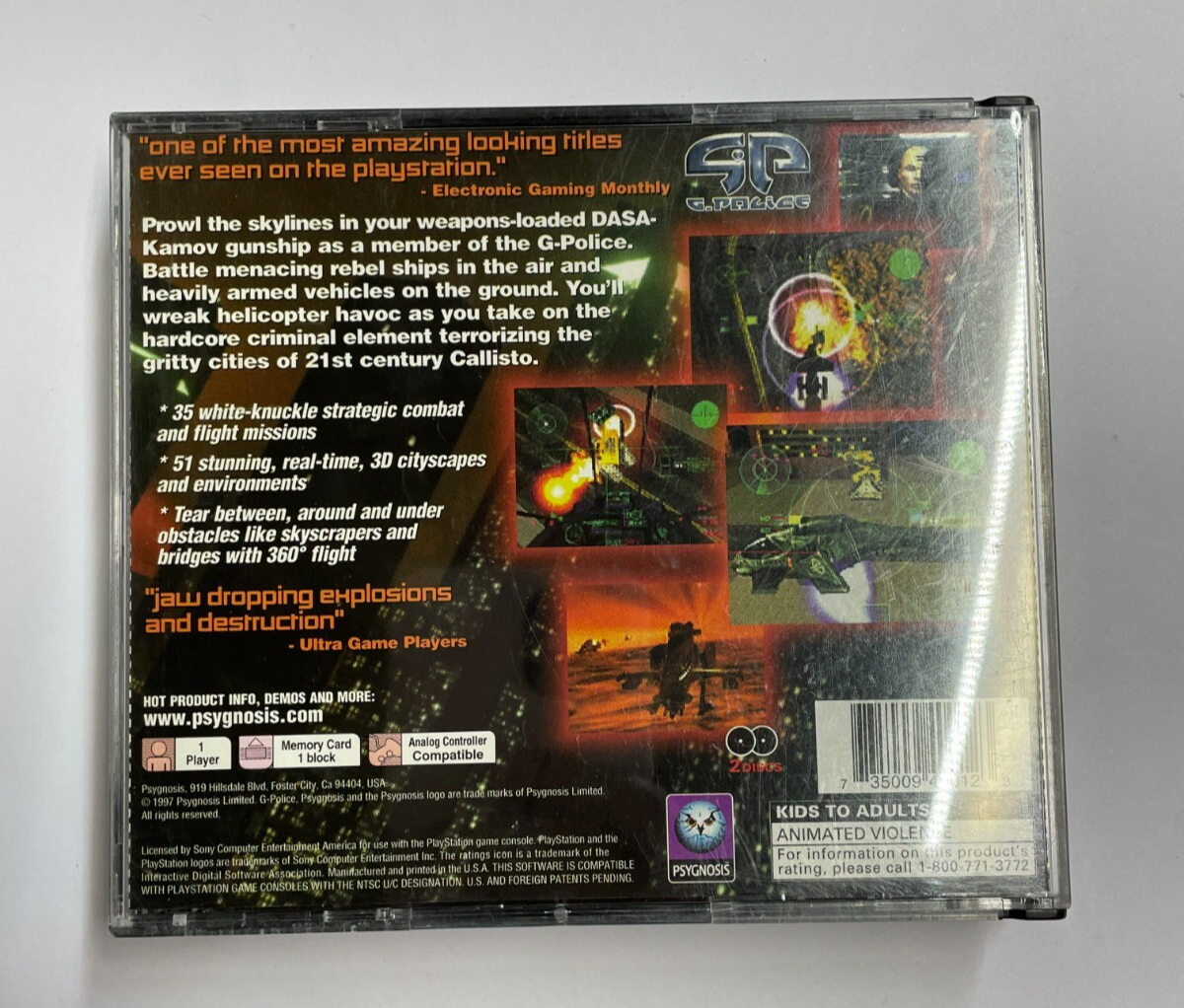 JEU SONY PLAYSTATION 1 G POLICE PS1 pal FR EUR 12,90 - FR