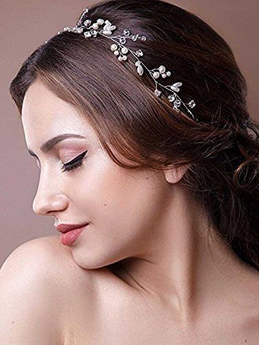 LEGITTA Gold Haarschmuck Mit Pailletten - Elegante Haarkette Für Hochzeiten & Besondere Anlässe