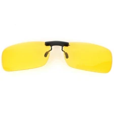 Night Vision Anti Glare Polarized Clip On Driving Glasses Sunglasses UV400 Lens