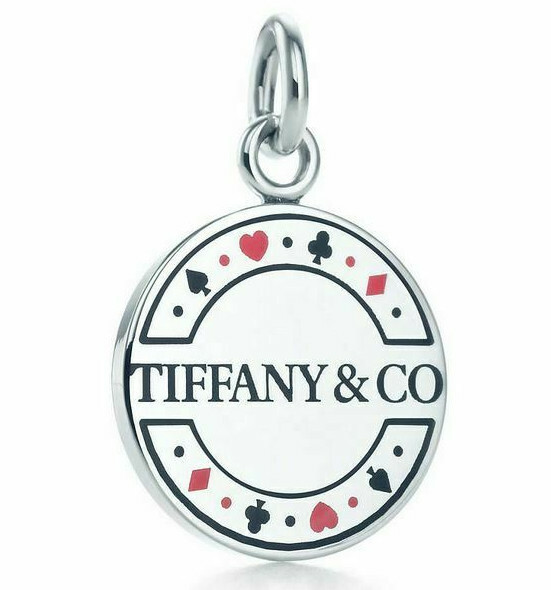 TIFFANY & CO LAS VEGAS POKER CHIP ENAMEL STERLING SILVER
