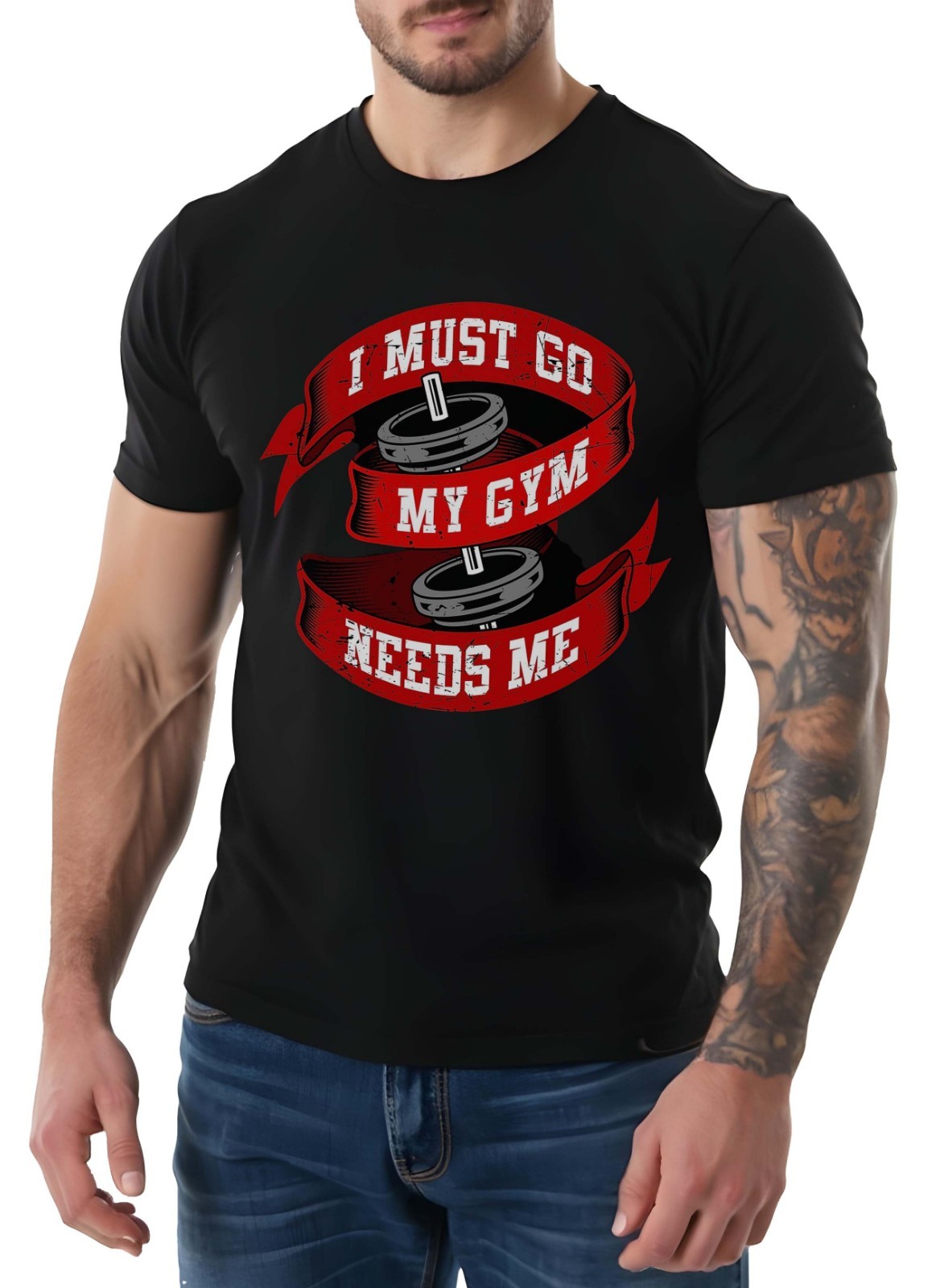 I Must Go My Gym Shirt Gym Workout  Weightlifting Bodybuilding MMA Tee