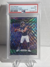 2024 Panini Prizm - Fireworks Caleb Williams #25 Green Wave Prizm (RC)