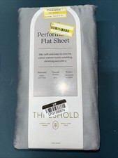Full 400 Thread Count Performance Flat Sheet Classic Gray - Threshold: Cotton