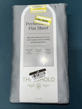 Full 400 Thread Count Performance Flat Sheet Classic Gray - Threshold: Cotton
