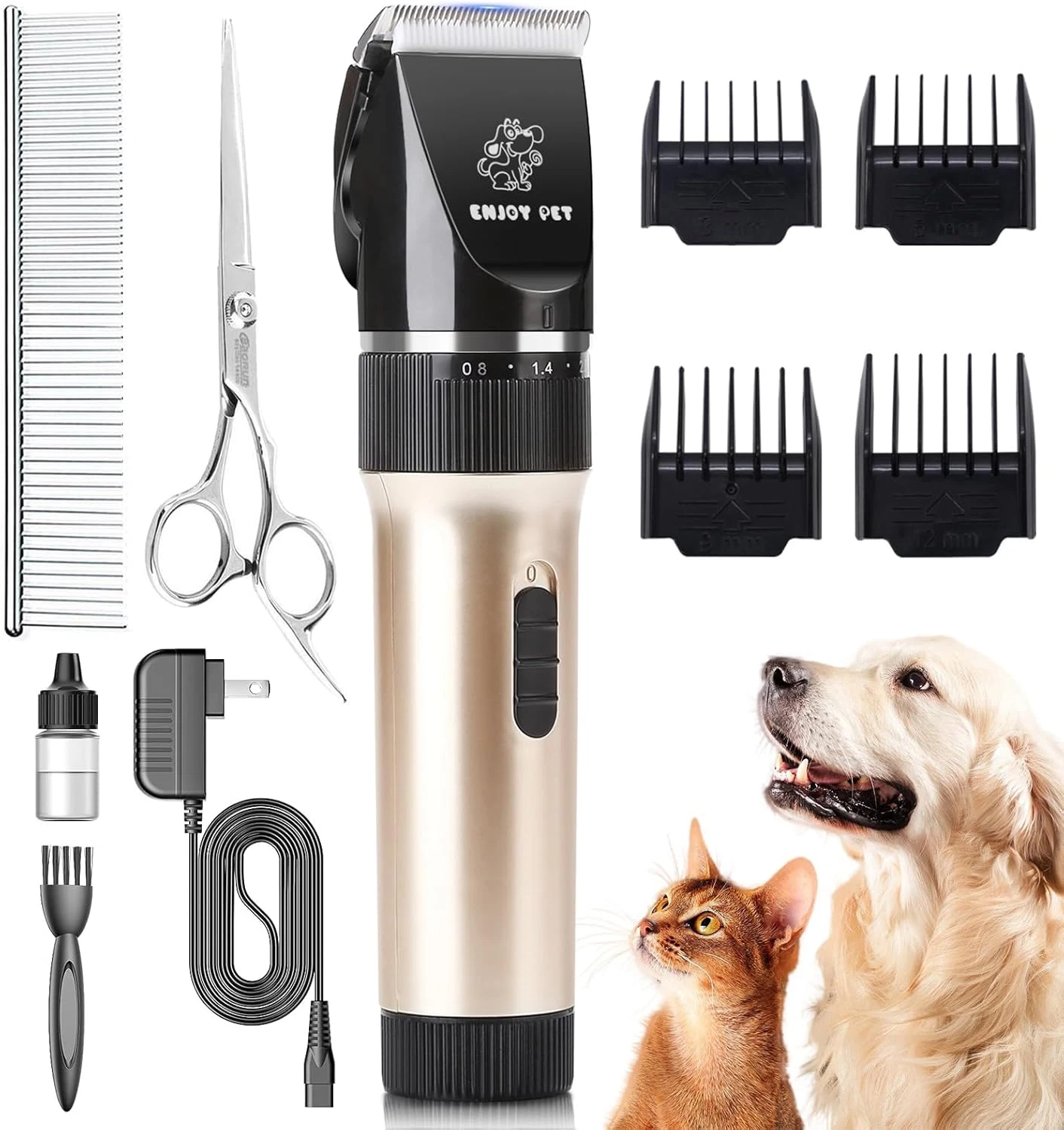 Dog Clippers for Grooming, Low Noise Dog Grooming Clippers, Cordless Dog Hair Tr