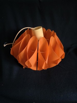 Deckenlampe Vintage Orange 7Oer. Jahre ''Space Age''