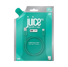 Image of (NEW) Juice USB TYPE-C | Charging Cable |  XXL 3m | Ocean Teal/Aqua Colour