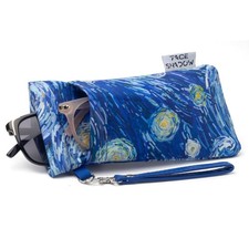 Face Shadow Double Glasses Case Soft Eyeglass For Medium, Starry Sky