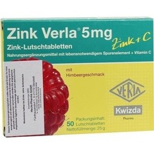 ZINK VERLA 5 mg Lutschtabl.Himbeere, 50 St PZ...
