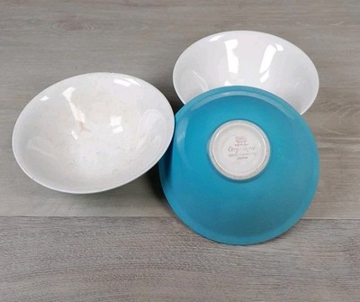Set of 3 Shibui Cera-Stone Blue Rice Bowl Rare Japan Vintage Color Coordinates