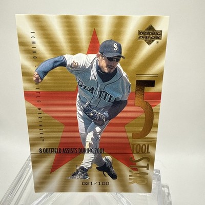 2001 Upper Deck Rookie Update Gold Ichiro 5 Tool Star /100 Ichiro Tribute Set NM