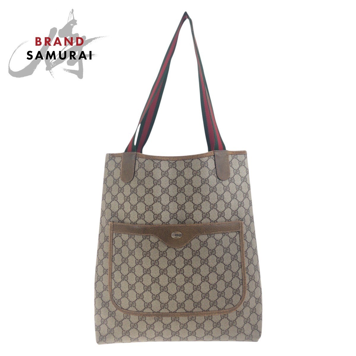 Gucci Vintage Old Sherry Line Beige Gg Supreme Canvas 50205 Tote Bag  504021