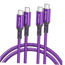 iPhone 16 15 Pro Max Charger Cable,USB C to USB C 100W Cable 10FT/3M Purple