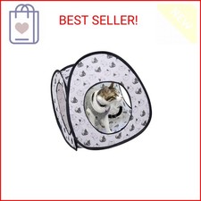 Andiker Cat Pop Up Tent, 3 Holes Safe and Strong Cute Cats Tunnel Collapsible Ea
