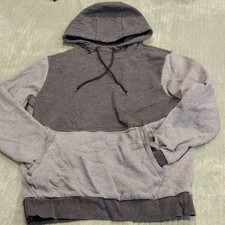 Russell Boys Colorblock Pullover Hoodie S 14-16 Gray Premium Fleece Drawstring