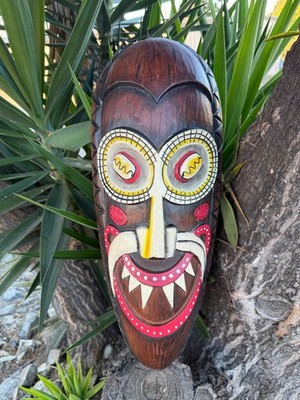 Disney's Adventureland Inspired ''Head Salesman'' Tiki Mask 24'' x 9.5''