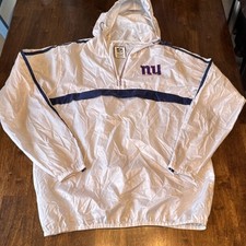 NFL Team Apparel New York Giants Jacket White Blue Size M