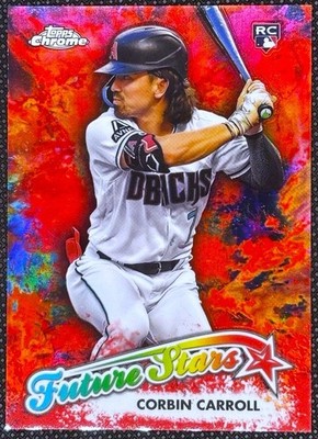 2023 Topps Chrome Update Future Stars FSU10 CORBIN CARROLL RC RED REFRACTOR 1/5