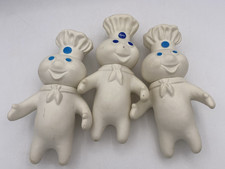 Lot 3 Vintage Pillsbury Doughboy Dolls 7 Poppin' Fresh Swivel Head 1971