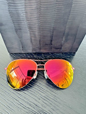 Sunglasses by SAMA Eyewear Model SYD in Metallic Pink Color with Mirror Lens