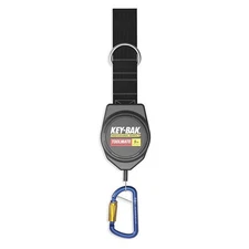 Retractable Tool Tether Black ABS Carabiner Belt Loop 60in 5lb Capacity