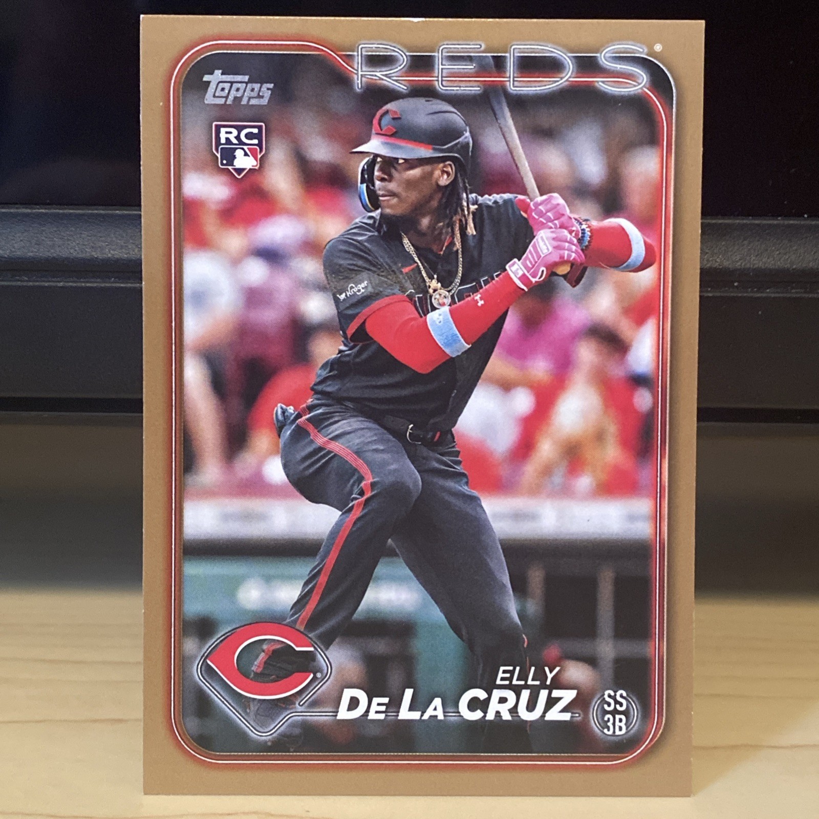 2024 Topps Series 1 Elly de La Cruz #141 (RC) Gold Border /2024 Cincinnati Reds