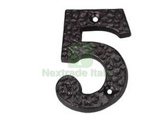1PZ NUMERO CIVICO "5" IN FERRO NERO OPACO: