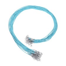 20Pcs Waxed Necklace Cord Bulk Lake Blue 1.5mm Dia 24" Necklace String Rope
