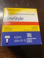 100 Freestyle Lite Blood Glucose Diabetic Test Strips 7/31/2026 US SELLER SEALED