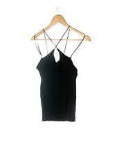 New Missguided Black Spaghetti Cross Strap Mini Dress size 6