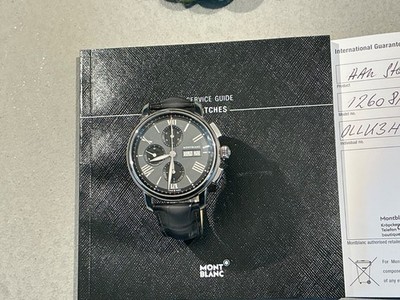 Montblanc Star Legacy 43mm Automatik Chronograph Armbanduhr 126081 grau Fullset