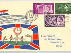 GB Wales QEII 1957 FDC Commonwealth Games *BARRY* Slogan ILLUSTRATED Sport XE191