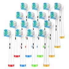 Replacement Toothbrush Heads 1 Count Pack of 16 , White-adults 16count
