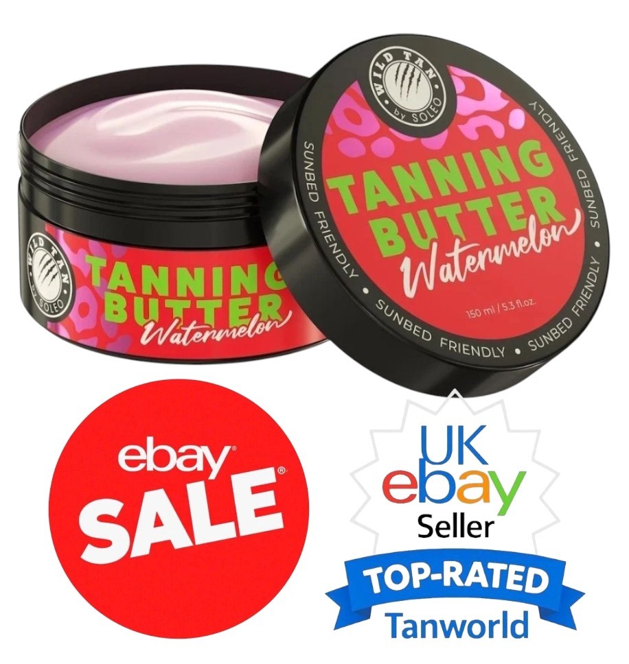 Wild Tan by Soleo Watermelon Tanning Butter Sunbed Accelerator Lotion Cream Tubs