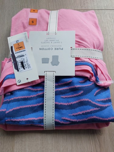 M&S Ladies Grey T - Shirt & Shorts Pyjama Set Size 8-10 New - Picture 3 of 4