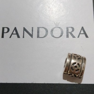 Pandora Retired Sterling Silver Open Circle Pattern Designer Bead - 790205