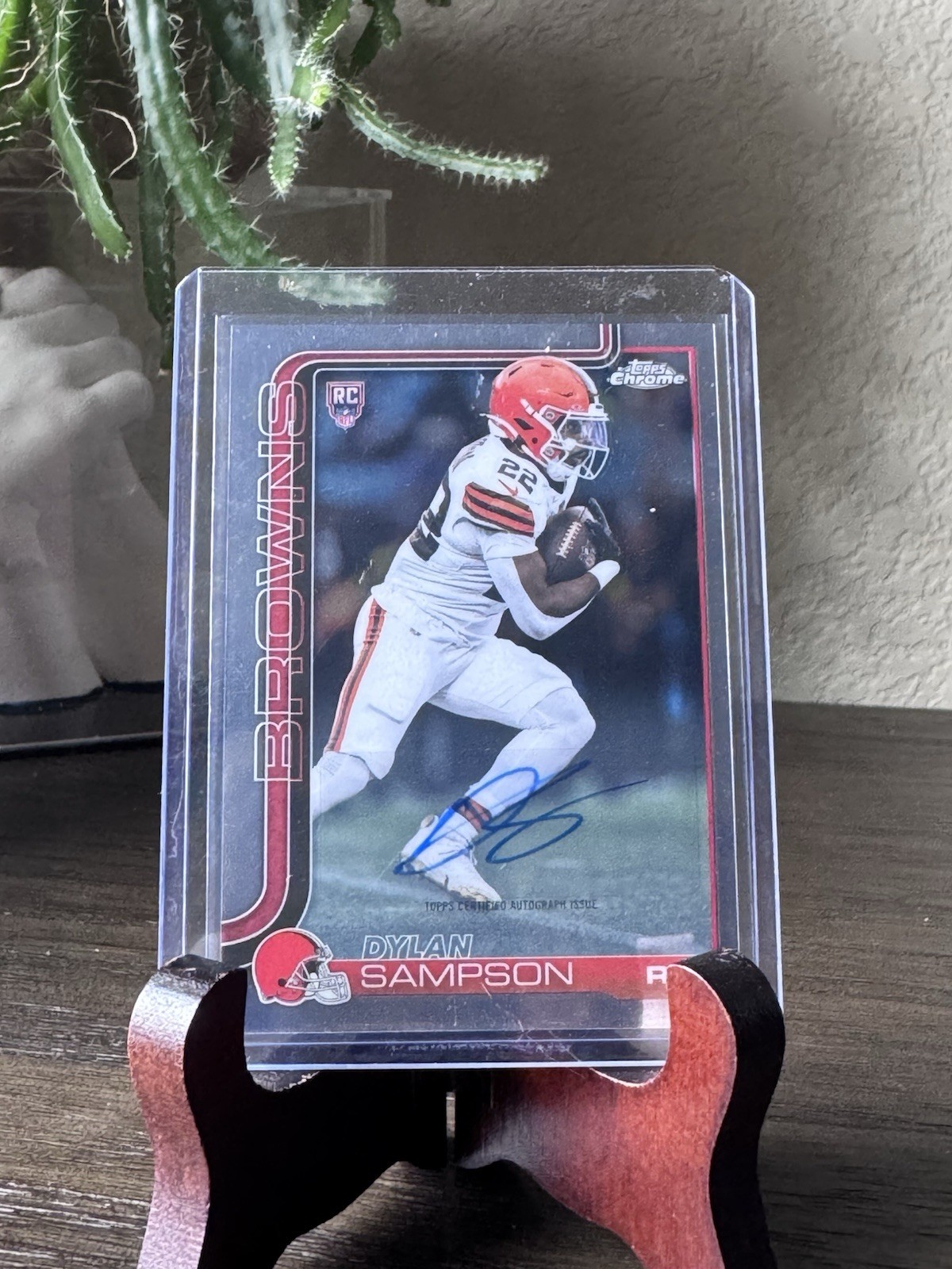 2025 Topps Chrome Football Dylan Sampson On-Card Auto 