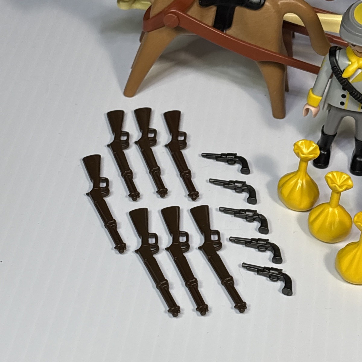 Playmobil 3785 Virginia Mountain Boys Covered Wagon Horses 1
