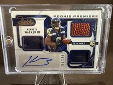 2022 Panini Absolute - Rookie Premiere Kenneth Walker III Triple Patch Auto /299