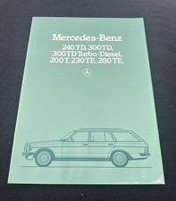 1983 1984 Mercedes W123 Station Wagon Brochure 300td 280te German Sales Catalog 1983 1984 Mercedes W123 Station Wagon Brochure 300td 280te German Sales Catalog
