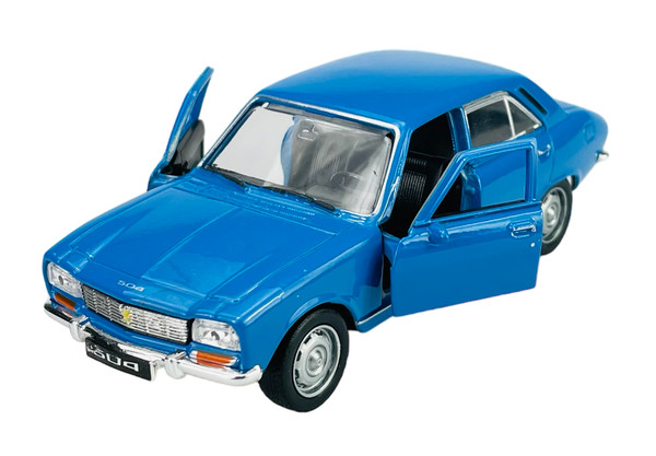 Welly OLD Timer 1975 Peugeot 504 Blau 1:34 DIE Cast Metal Model NEU Kasten-image