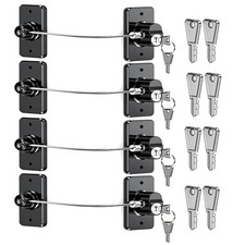 4 Pack Refrigerator Locks with 8 Keys and Adhesive, Child Safety Fridge Lock ...