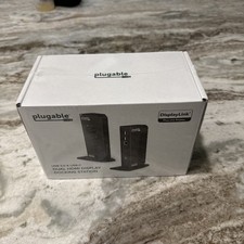 Plugable USB 3.0 USB-C Dual HDMI Display Docking Station Windows Mac Sealed
