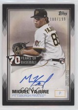 2021 Topps 70 Years of Baseball Series 2 Black 180/199 Miguel Yajure Auto rs2