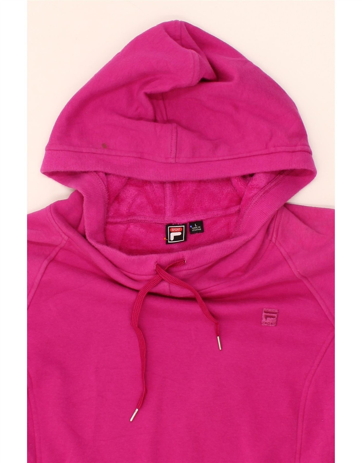 FILA maglione donna con cappuccio UK 16 grande rosa AP07