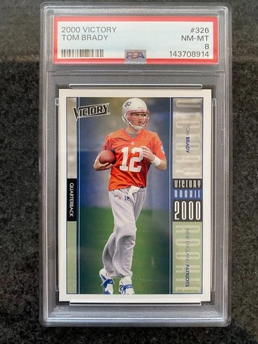 2000 TOM BRADY ROOKIE CARD UPPER DECK VICTORY #326 PSA 8 NM-MT