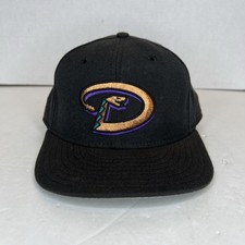 Vintage Arizona Dimondbacks New Era Fitted Hat Size 7 1/4 Made in USA 100% WOOL