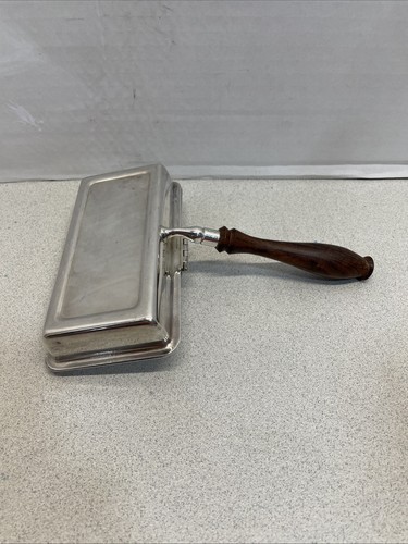 Vintage Manico Legno Ornato Piatto Argento Briciole Collezionista per Pulizia Tavola - Foto 5 di 5