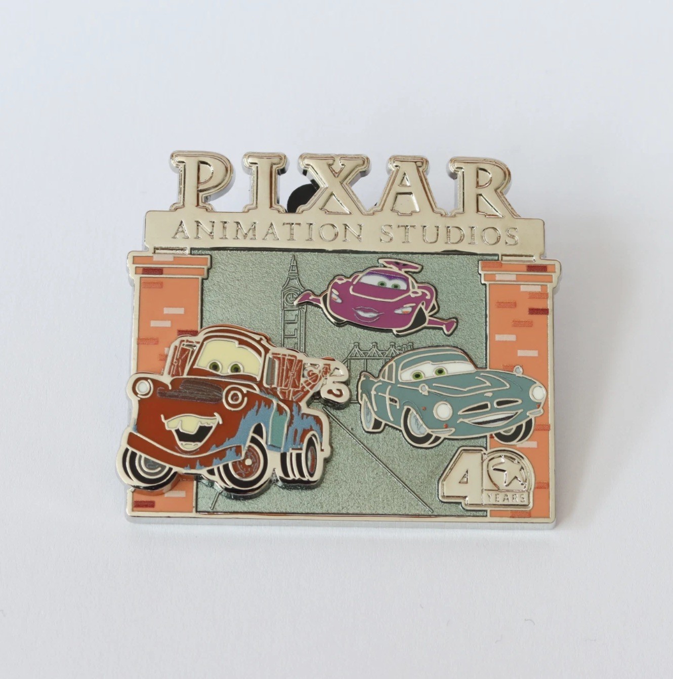 Disney Pixar 40th Anniversary 'Cars 2' Pin -IN HAND- Mater, Finn , Holly  LE 700
